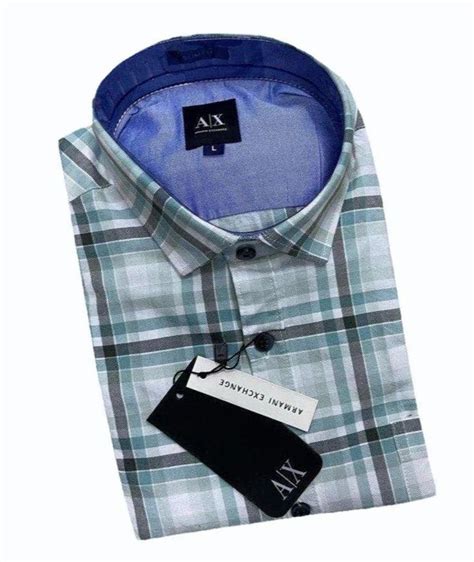 Medium Checks Collar Neck Men Check Cotton Shirt Full Sleeves Casual