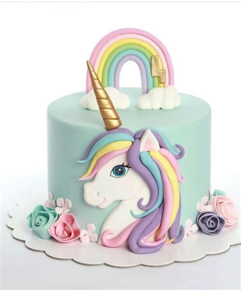 Unicorn Birthday Cake With Rainbow Frosting