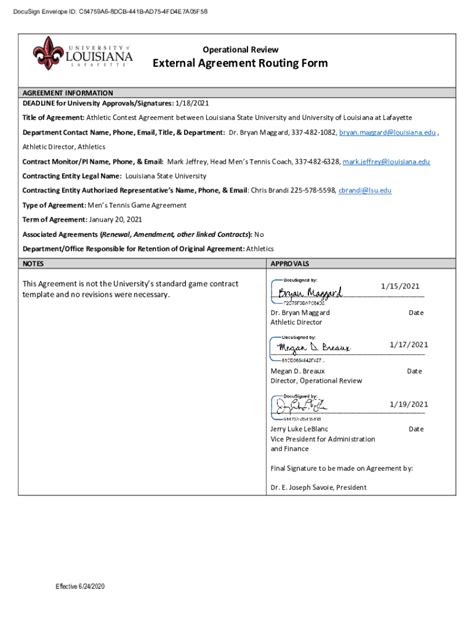 Fillable Online External Agreement Routing Form Fax Email Print Pdffiller