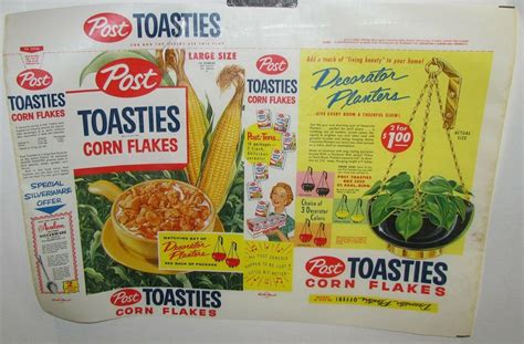 1950s Post Toasties Cereal Box Wax Overwrap Complete 2005679887