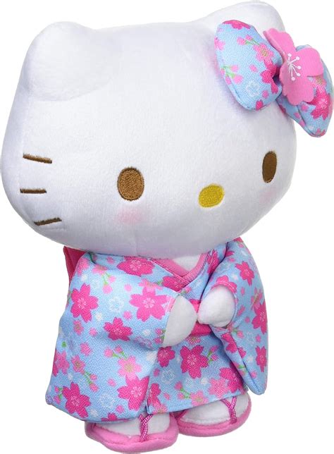 Sanrio Hello Kitty Sakura Kimono Series Light Blue Plush S Size 098467