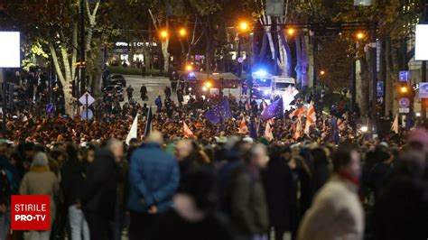 Un Nou Protest N Georgia Pre Edinta Vrea Anularea Alegerilor