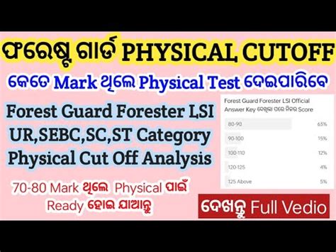 Forest Guard Physical Cut Off କତ Mark ଥଲ Physical ଦଇପରବ Forest