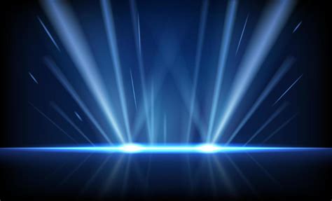 Abstract Blue Light Rays Background Dark Background With Lines And