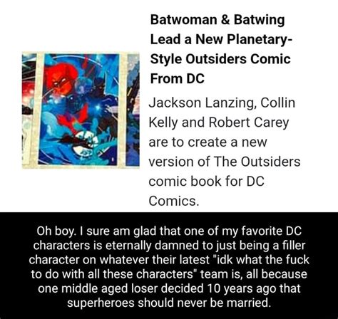 Batwoman Batwing Lead A New Planetary Style Outsiders Comic From DC