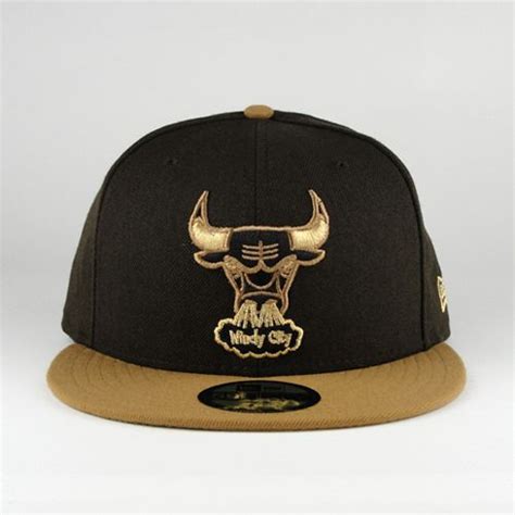 Chicago Bullsblack And Gold Fitted Hats Fitted Hats New Era New Era