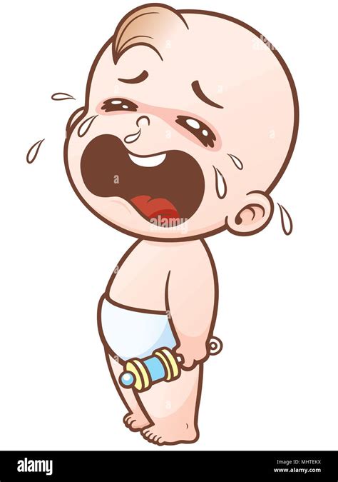 Vector Illustration of Cartoon Baby crying Stock Vector Image & Art - Alamy