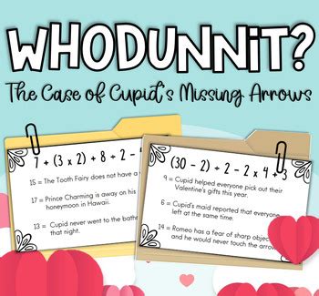 Order Of Operations Valentine S Day Mystery Whodunnit By The