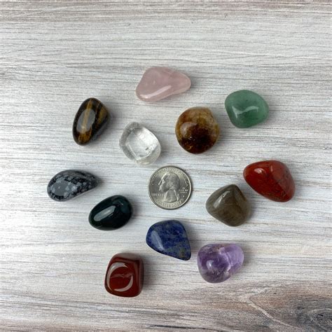 Crystal Starter Kit Of Healing Crystals With 12 Tumbled Etsy