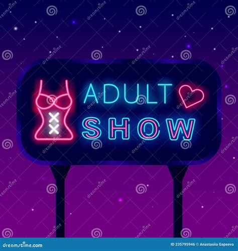 Adult Show Neon Signboard Lingerie Striptease Street Billboard