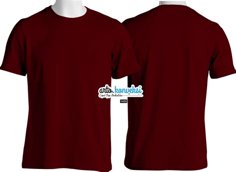 Detail Desain Kaos Polos Merah Koleksi Nomer