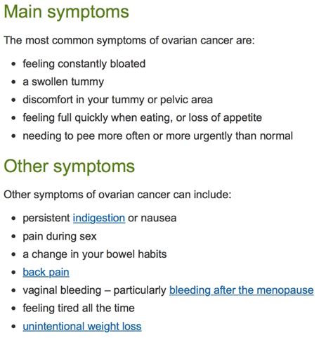 Ovarian Cancer Symptoms Early