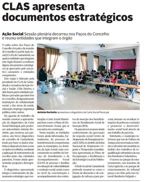 Clas Apresenta Documentos Estrat Gicos Junta De Freguesia De Vila De