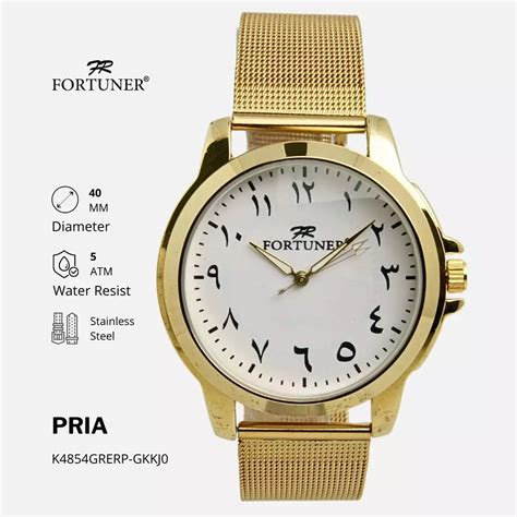 Jual Fortuner Watch Fortuner Jam Tangan Pria Analog Angka Arab Rantai