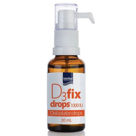 D3 fix drops 1000 - Хранителна добавка с витамин D3 30 мл - DENTOPIA