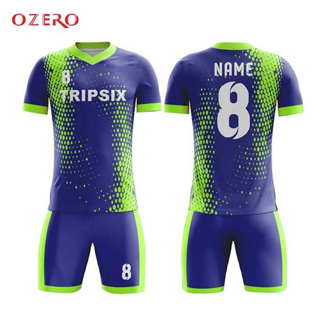 Mix Color Blue Dry Fit All Sublimation Custom Soccer Shirts In Soccer