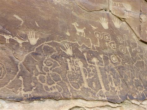 Anasazi Petroglyphs At Petroglyph Point Mesa Verde National Park