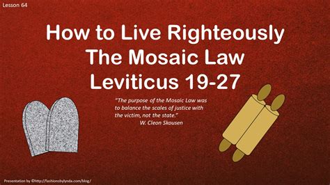 Old Testament Seminary Helps Lesson How To Live Righteouslythe