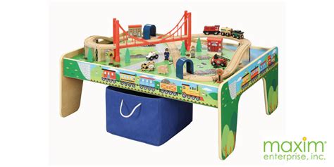 50-piece Train Set with Train - Play Table – WoodenTracks