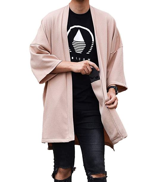 Men S Long Oversized Kimono Cardigan Noragi Street Jacket Haori Man Yukata Coat Men S Kimono