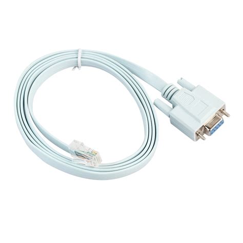 5ft 9Pin DB9 Serial RS232 to RJ45 Cat5 Ethernet Console Rollover Cable ...