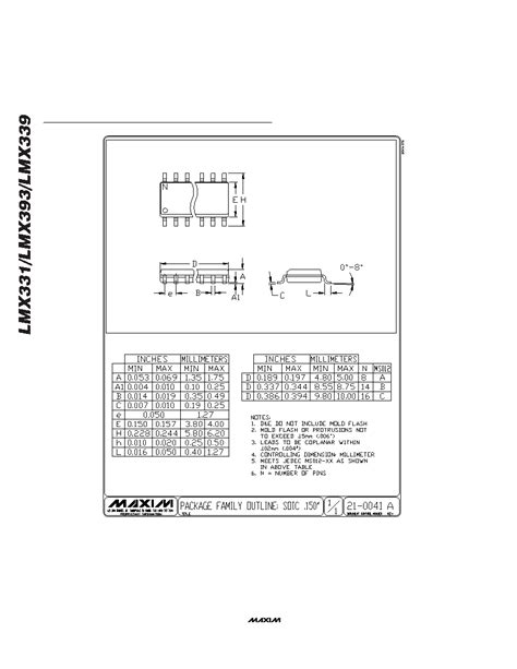 LMX339AUD Datasheet 12 12 Pages MAXIM General Purpose Low Voltage