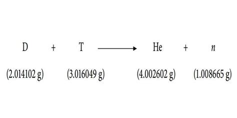 Nuclear Fusion Equation Deuterium Tritium Tessshebaylo