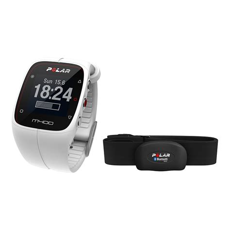 Smartwatch Polar M400 90051347 White Heart Rate Sensor Polar H7 Black Stephanis