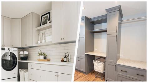 75 Laundry Room With Glass Sheet Backsplash And Subway Tile Backsplash