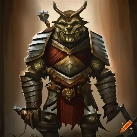 Heroic Bugbear Paladin In Ceremonial Plate Armor Portrait On Craiyon