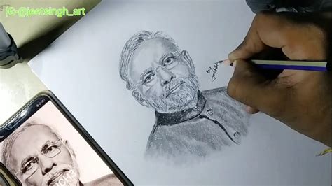 Pm Narendra Modi Ji Drawing Sketch Youtube