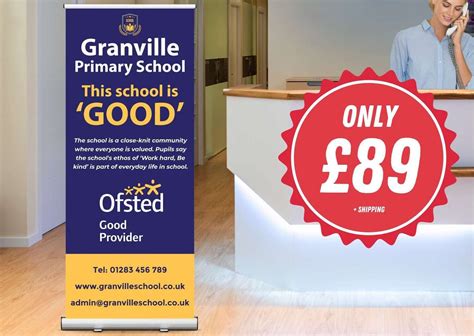 Ofsted Roller Banner Roll Up Banner 800mm X 2000mm Roller Banners