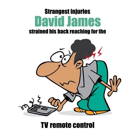 Footballers Can Be A Clumsy Lot Goalkeeper David James Hurt His Back