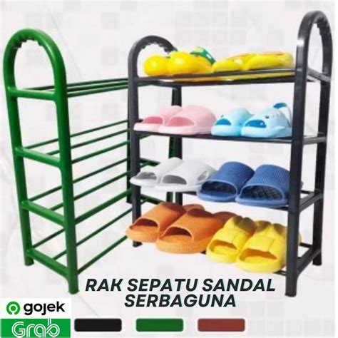 Jual Rak Sepatu Rak Sendal Rak Susun Tingkat Tempat Penyimpanan Serba