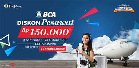 Diskon Tiket Pesawat Rp K Kartu Kredit Bca Jumat Tiket Travels