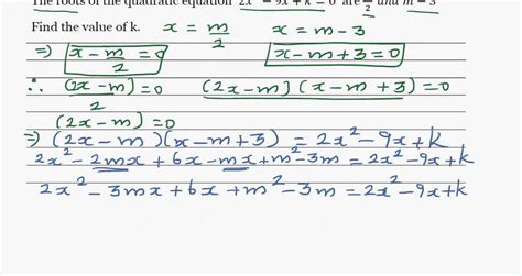 How To Find Value Of K In Quadratic Equation Tessshebaylo