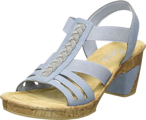 Rieker Frühjahr Sommer 69739 Sandalias Punta Cerrada Mujer Azul