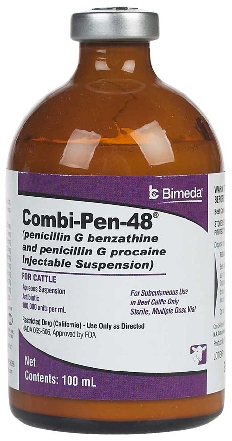 Combi Pen 48 Dual Action Penicillin For Cattle Bimeda Sulfa