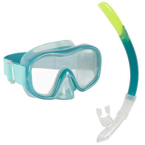 Kit Plong E Masque Et Tuba Snorkeling Snk Adulte Corail Pale Subea