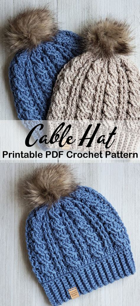 Crochet Cable Hat Pattern Free Artofit