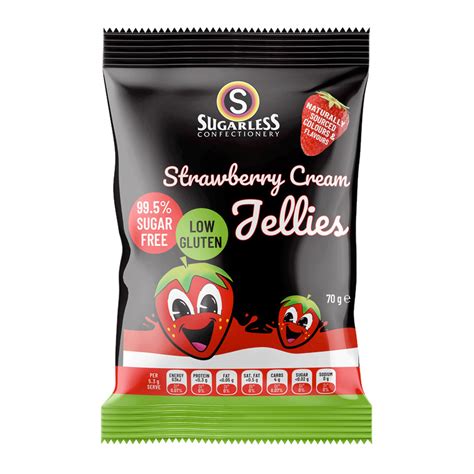 Sugarless Confectionery Strawberry Cream Jellies Buy In Sydney