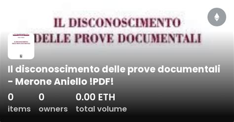 Il Disconoscimento Delle Prove Documentali Merone Aniello Pdf