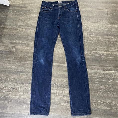 Naked Famous Denim Women S Blue And Navy Jeans Depop