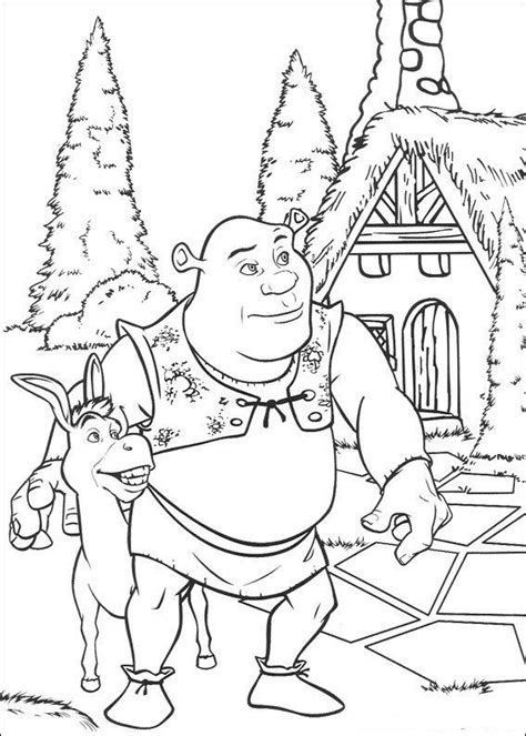 Shrek Christmas Coloring Pages At Getcolorings Free Printable