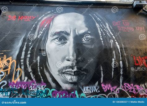 Mural of Bob Marley editorial photography. Image of grafiti - 126508237