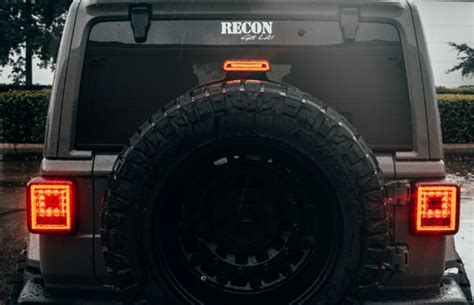 Recon 264327bk Ultra High 3rd Brake Light Kit Smoked Jeep Jl 2018