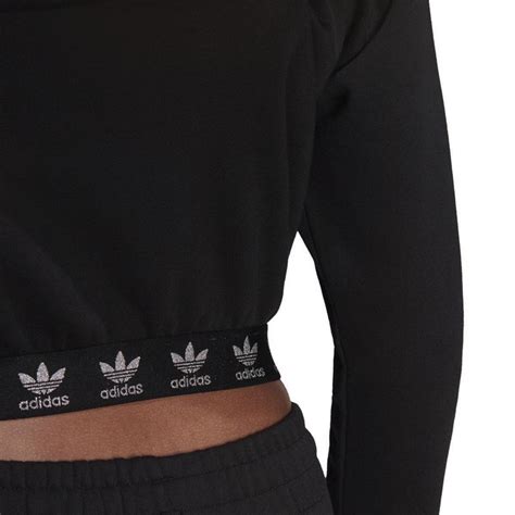 Buy Adidas Originals Womens Cropped Hoodie Black