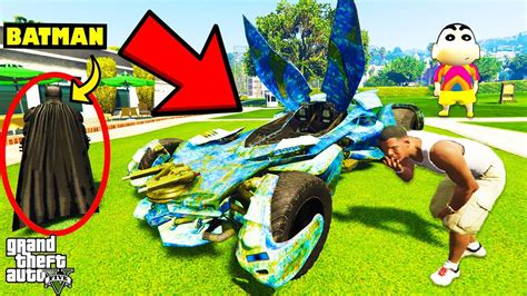 Franklin Stole BATMOBILE From BATMAN In GTA 5 SHINCHAN And CHOP YouTube