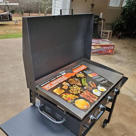 Hinged Cover For 36 Inch Blackstone Griddle Black Etsy Simple Outdoor Kitchen Blackstone