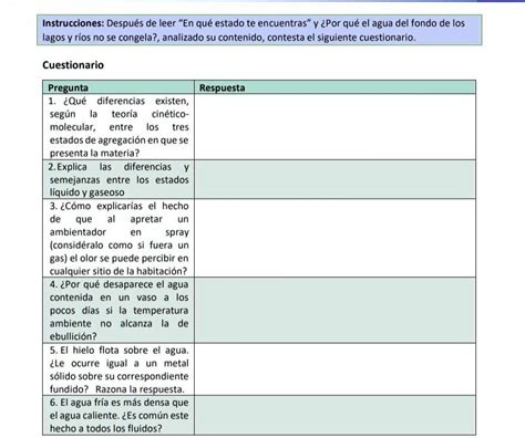 Solved Instrucciones Despu S De Leer En Qu Estado Te Encuentras Y